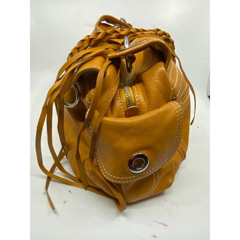 Sondra Roberts Orange Leather Shoulder/ Handbag - Picture 3 of 16